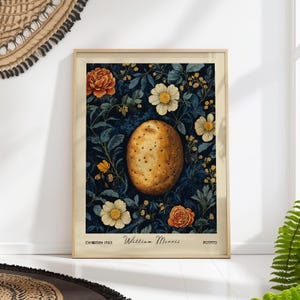 Potato Kitchen Print William Morris Botanical Wall Art Cooking Decor PRINTED on Luxury Paper