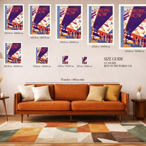Size guide showing the available print dimensions