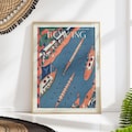 Vintage Rowing Cover Print | Mid-Century Sports Wall Art product logo