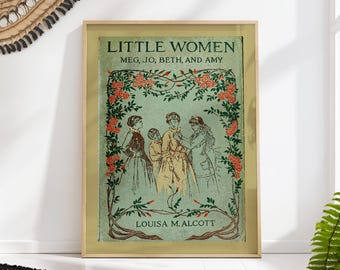 Little Women Book Cover Art Print: Vintage Literary Poster