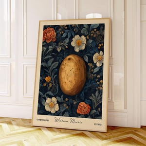 Potato Kitchen Print William Morris Botanical Wall Art Cooking Decor PRINTED on Luxury Paper