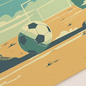 Astronaut Soccer Print: Mid-Century Modern Space Art immagine 9
