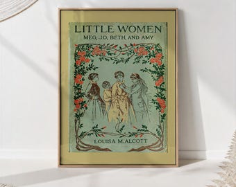 Little Women Book Cover Art Print: Retro Literary Poster