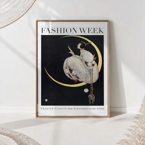 Retro Fashion Print, Magazine Cover Poster, Trendy Wall Art