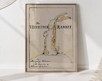 The Velveteen Rabbit Book Cover Print: Retro Children's Art