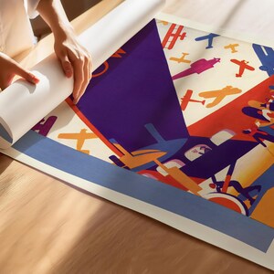 Fine art matte paper being printed in the workshop