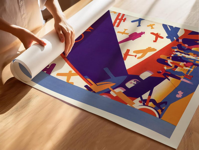 Fine art matte paper being printed in the workshop