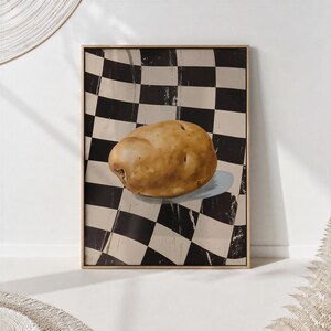 Retro Potato Kitchen Art Print Vegetable Wall Art PRINTED on Luxury Paper