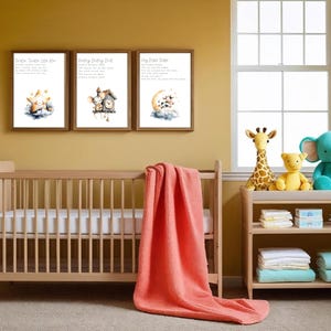 Classic Nursery Printable Set, Nursery Rhyme Art, Playroom Décor, Baby Gift, Printable Nursery Art, Neutral Baby Shower Gifts, Toddler Room