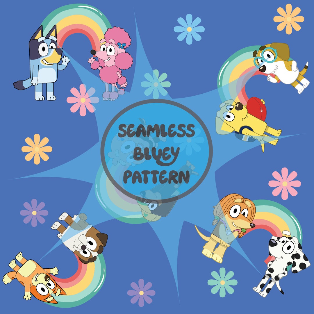 Bluey / Bluey Seamless Pattern / Seamless Pattern / Seamless Design