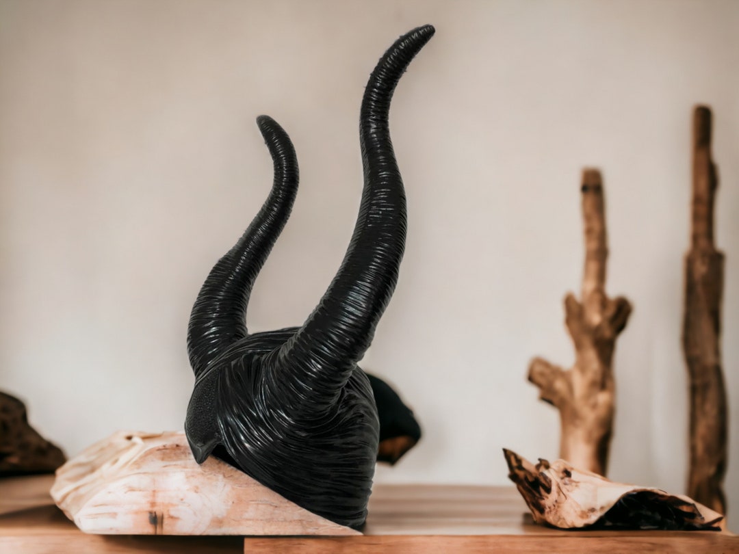 Enchanting Black Queen Witch Demon Horns Hat for Halloween Etsy