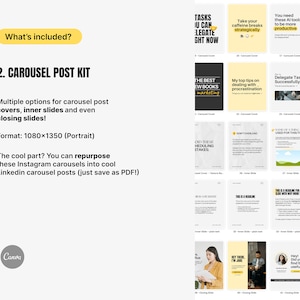 Canva Social Media Carousel Templates: Personal Branding (Digital Download) image 3