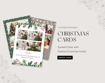 Tarjetas de Navidad digitales | Imprimible | Tarjeta de Navidad digital | Tarjetas de Navidad | Feliz navidad