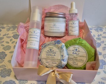 Self Care Box, Marine Botanicals Face Food Cream, Tahitian Vanilla Conditioner
