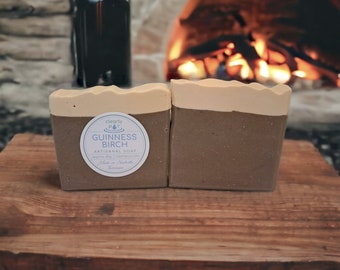 Guinness Birch Beer Soap, Handmade Artisan Bar, Moisturizing Lather