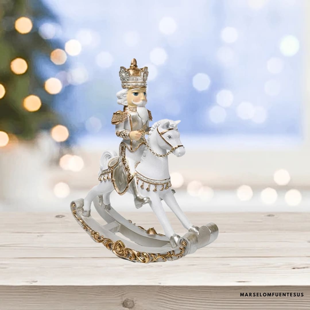 Decoration King Nutcracker Rocking Horse Statue Collectible Etsy