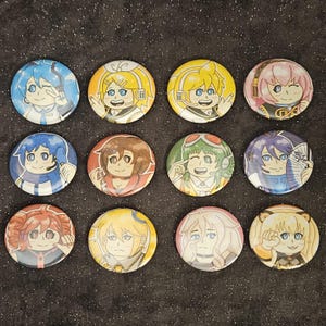 Vocaloid Pin Buttons
