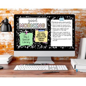 Editable Teacher Daily Agenda |Cute Teacher Slides | Canva Template | Editable Canva Teacher Agenda Slides | Instant Download