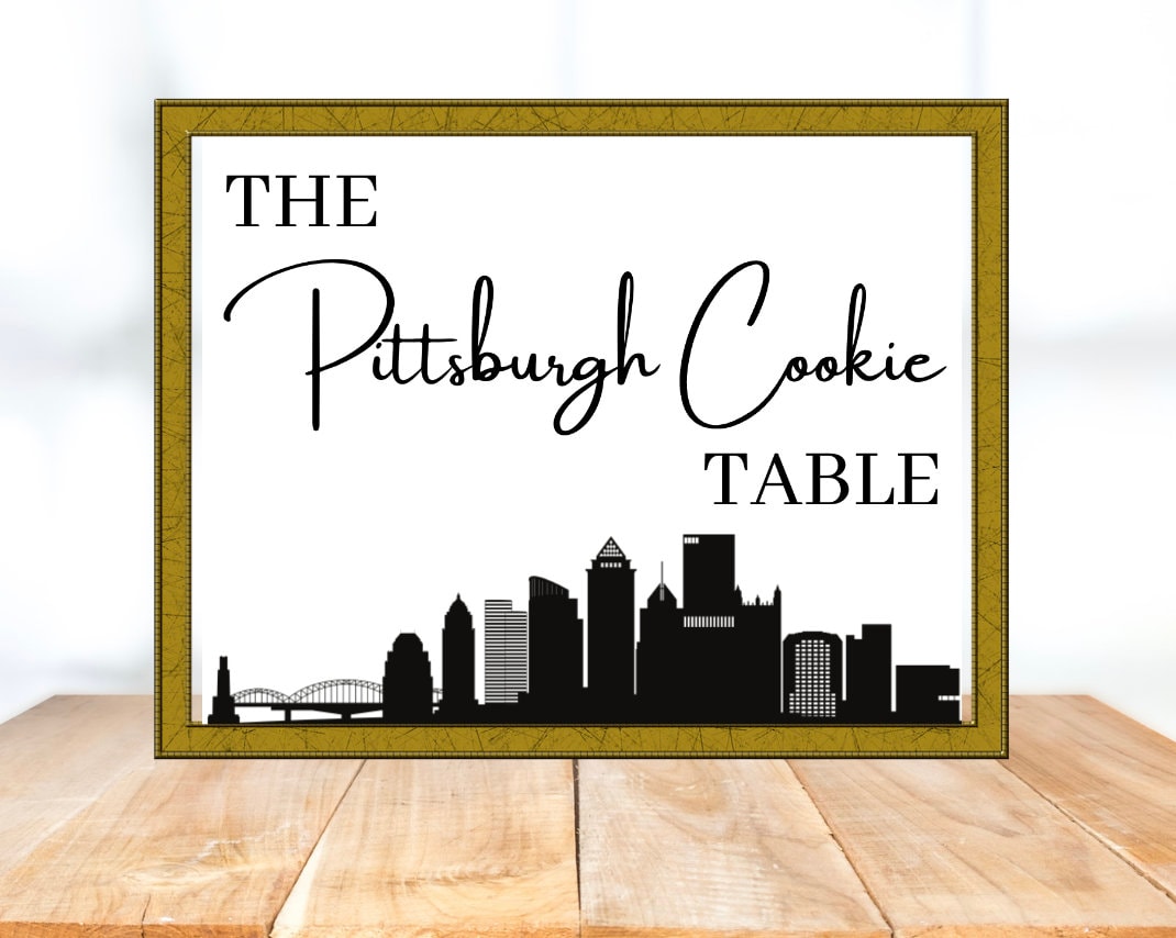 Pittsburgh Cookie Table Signage | Wedding Decor | Instant Download PDF ...