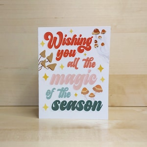 Magic Of The Season Mushroom Pun Christmas Card
