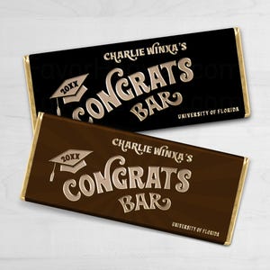 CUSTOM PERSONALIZED PRINTED Chocolate Golden Ticket Bar Candy Wrappers | Text | Photo | Picture Gift Graduation Party Favors Customized