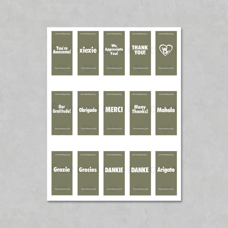 30 APPRECIATION THANK You Instant Download Printable Chocolate Candy ...