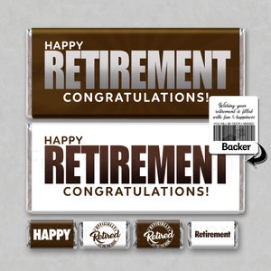 HAPPY RETIREMENT is Sweet | Digital Download Candy Bar Wrappers | Printable | Gifts | Party Decor | Congratulations | FREE Minis | Favor