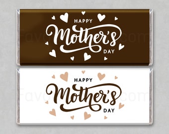 DIGITAL DOWNLOAD Instant Download Printable Happy Mother's Day Chocolate Candy Bar Wrappers Mother's Day Gift Idea Free Minis Mom Mother