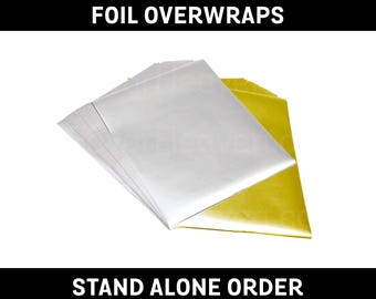 50 FOOD GRADE Shiny Candy Bar Wrapper Foils Silver or Gold Overwraps for 1.55 oz Milk Chocolate Bars Over Wrap Personalized Custom Photo