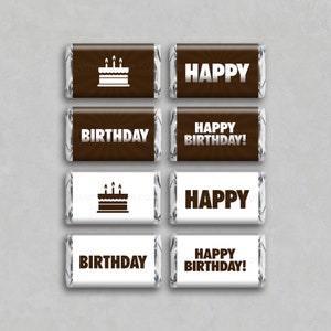 Instant Download Printable HAPPY BIRTHDAY to You Chocolate Candy Bar ...