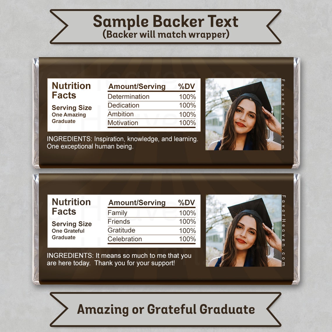 24 CUSTOM PERSONALIZED PRINTED Candy Bar Wrappers Your Text Your Photo ...