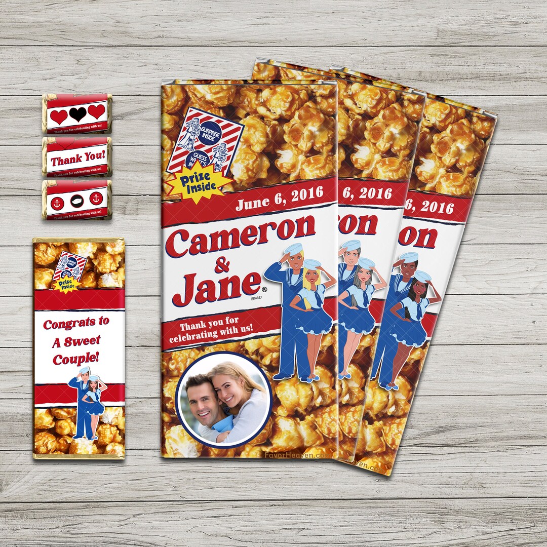 12 Custom Cracker Jack Stickers Cracker Jack Labels Box Wrapper