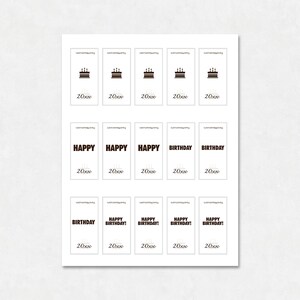 Instant Download Printable HAPPY BIRTHDAY to You Chocolate - Etsy