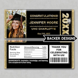 24 CUSTOM PERSONALIZED PRINTED Candy Bar Wrappers Your Text Your Photo ...