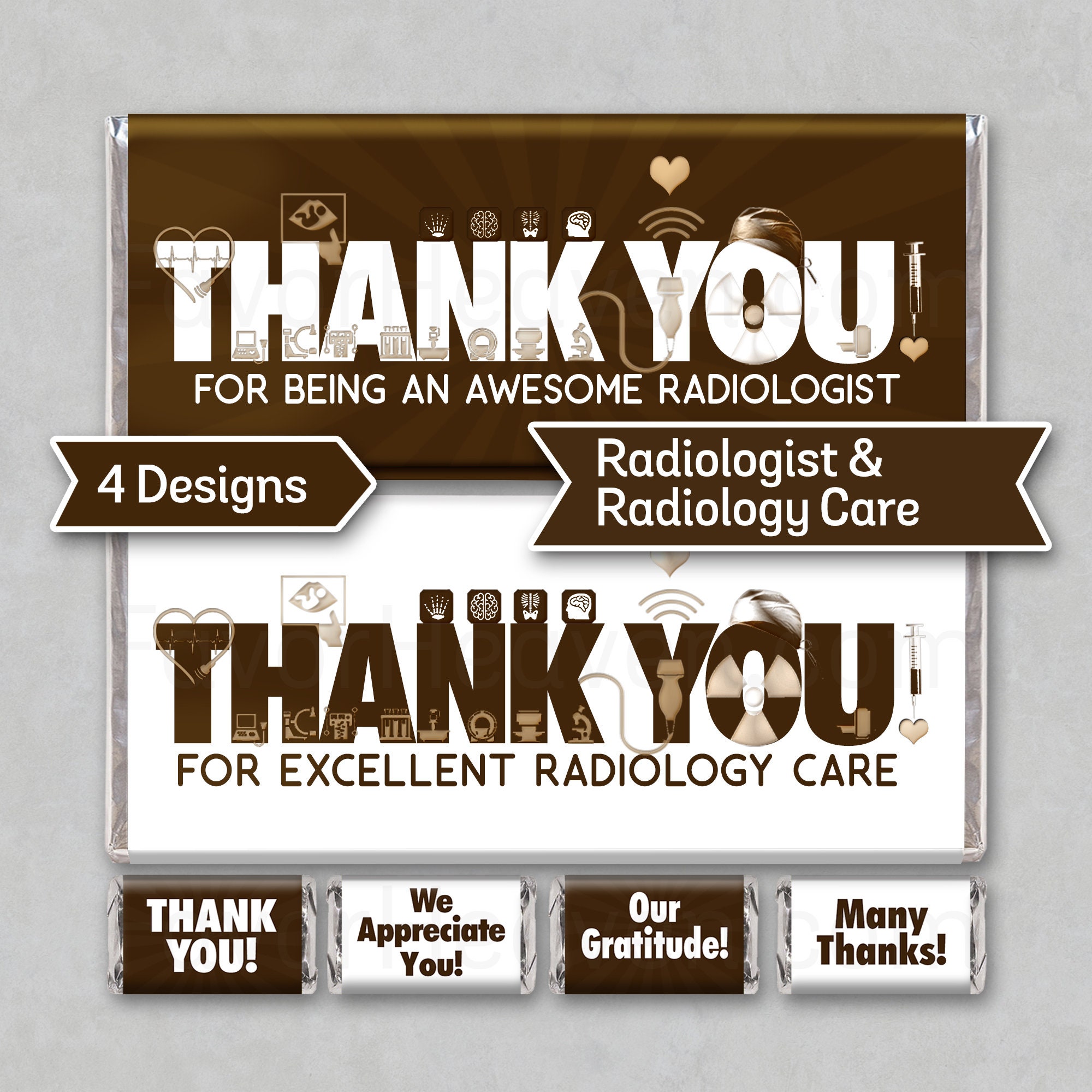 Radiologist Radiology Care Doctor THANK You Instant Download Printable Appreciation Chocolate Candy Bar Wrapper Gift Dr. Doc Free Minis