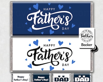 Instant Download afdrukbare Happy Father's Day reep chocoladereep wrappers gunst waardering bedankt uniek cadeau gratis mini's vader grootvader