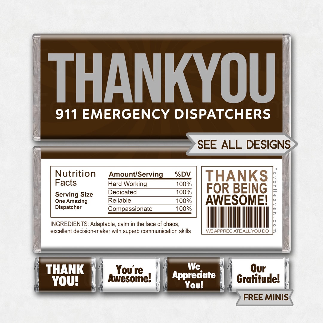 911 DISPATCH Operators THANK You Instant Download Printable ...