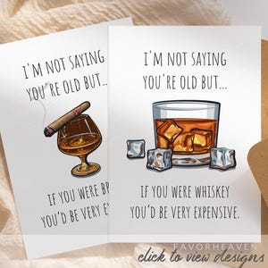 Custom Birthday Card | Personalized | Husband | Boyfriend Funny 50th Birthday Card for Men - "If You Were Whiskey" Greeting Card | Sibling