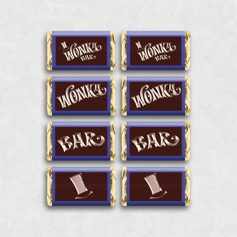 HAPPY BIRTHDAY Instant Digital Download Printable Willy Wonka Candy Bar ...