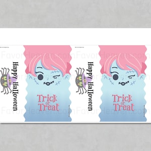4 Digital Download Printable Halloween Chocolate Candy Bar Wrappers ...