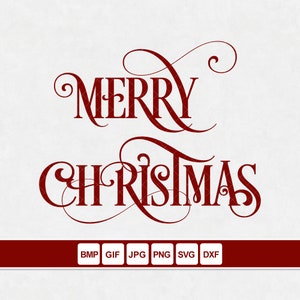 Buon Natale Elegante Font Script jpg gif png svg bmp Fancy Scripty Elegante Svolazzo Decor Fancy Red