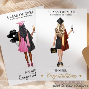 PRINTED Graduation 2025 Custom Portrait Card | Personalized Graduation Card| Congrats | Congratulations | Class of 2025 Glitter | Red Soles