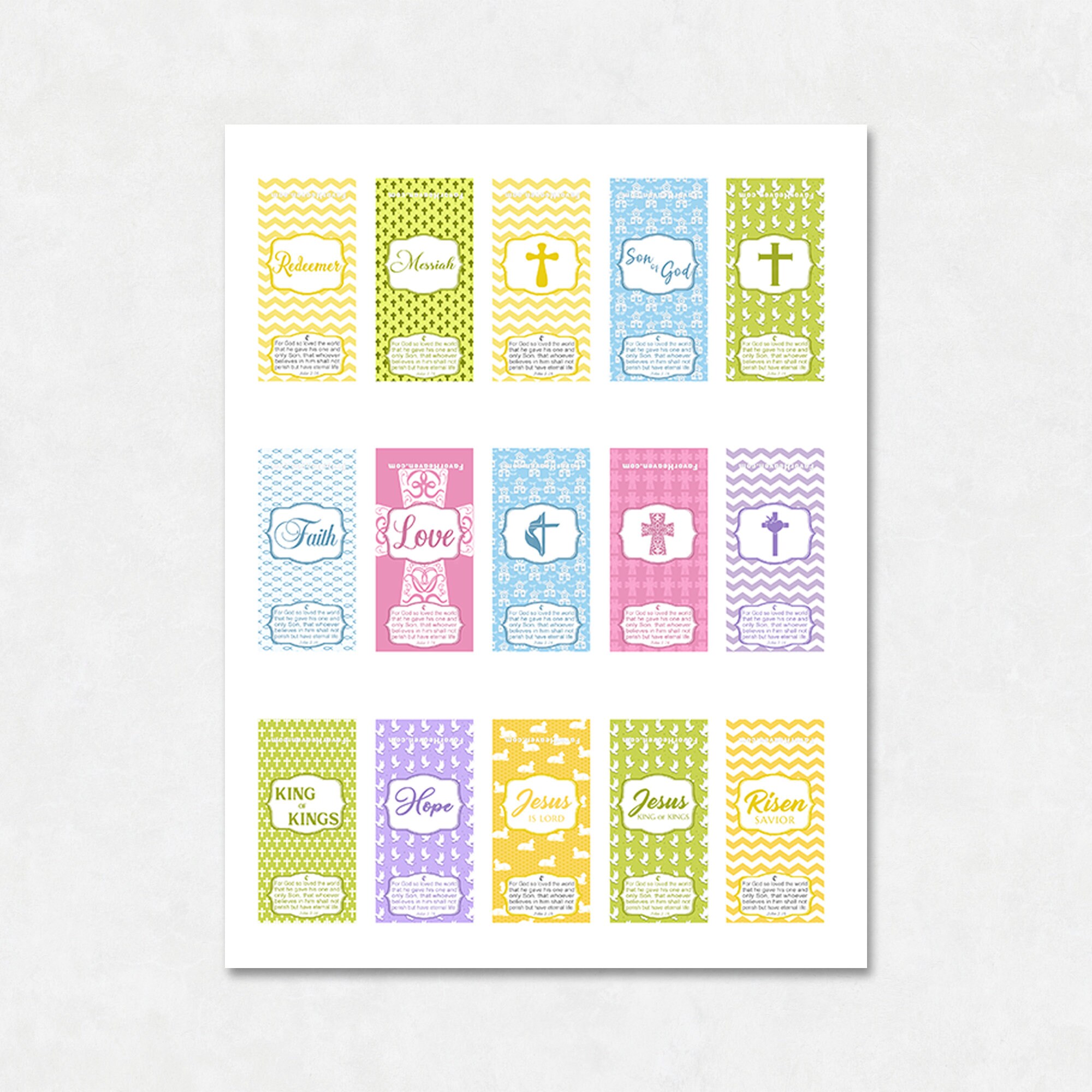 30 Pack Set HAPPY EASTER Christian Resurrection Sunday Miniature ...