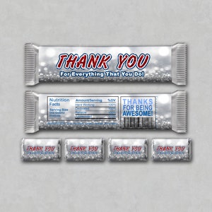 EMPLOYEE APPRECIATION Thank You For All That You Do Instant Download Printable Chocolate Candy Bar Wrappers Favor Unique Gift Set FREE Minis
