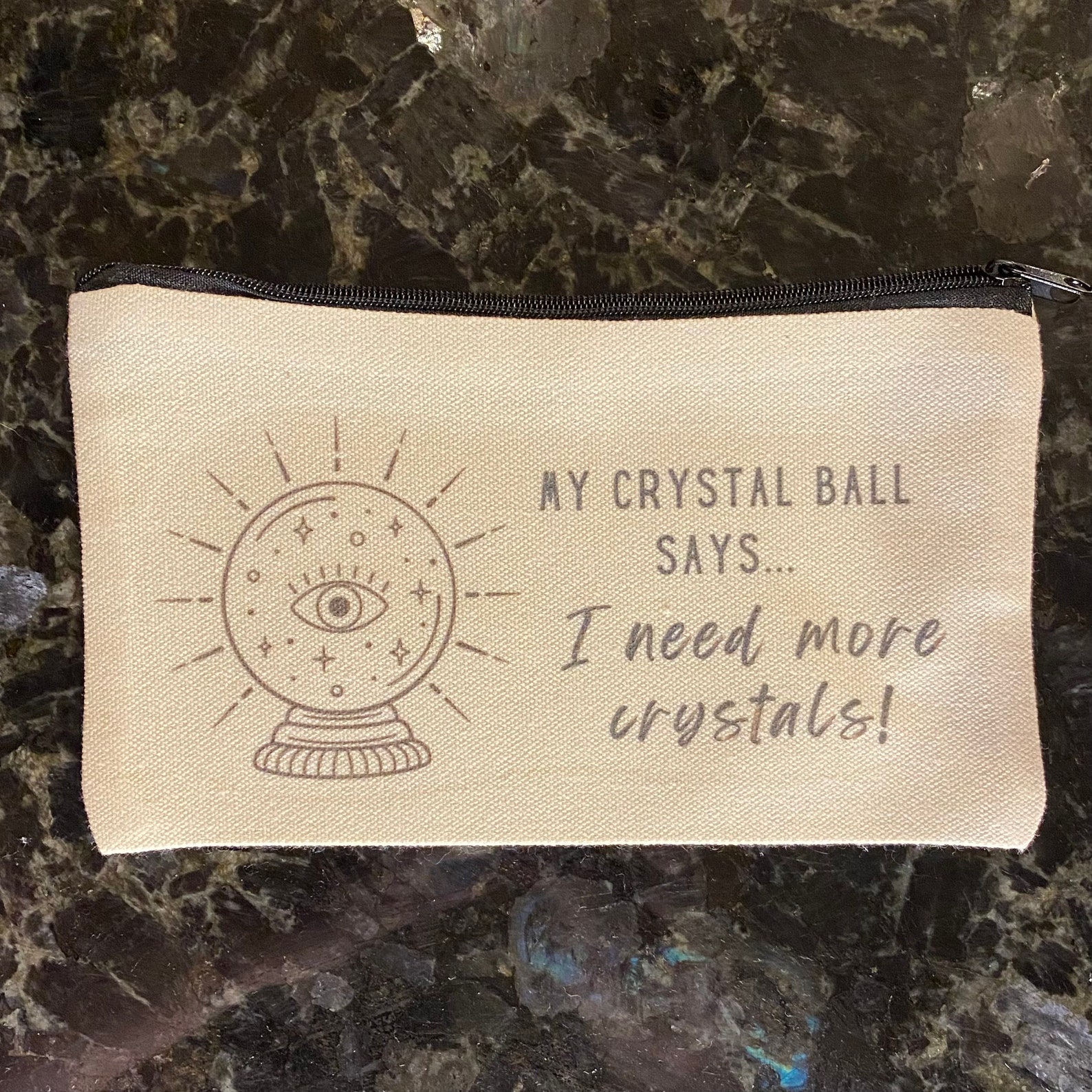 Crystal Lovers Gift Funny Crystal Bag Crystal Pouch Crystal Etsy