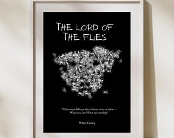 Lord of the Flies - Literary Poster -  DIGITAL FILE - Stylish Gothic Classic Literature Posters - Cool Book Lover Poster - William Golding
