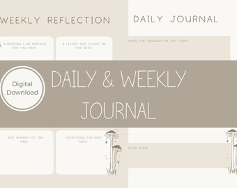 Christian journal, digital journal, daily journal, weekly journal, printable journal, Christian printable journal, Bible notes