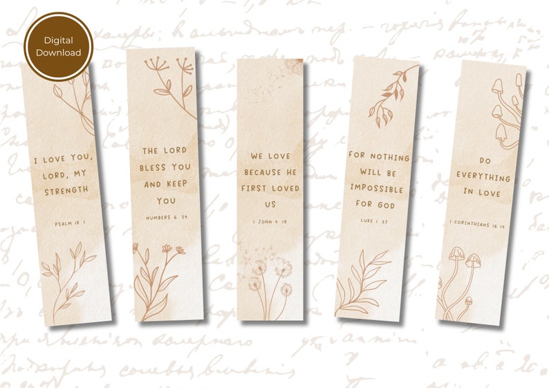 Christian bookmarks, printable bookmarks, digital bookmarks, bible verse bookmarks, Christian printable bookmarks, digital bible bookmarks image 1