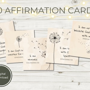 Christian affirmation cards, printable affirmation cards, motivational cards, scripture cards, bible verse cards, digital affirmation cards