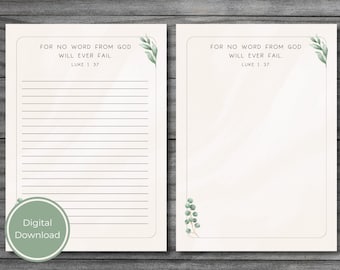 Christian stationery, printable stationery, digital stationery, aesthetic stationery, verse stationery, bible stationery, Christian notes